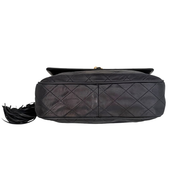 CHANEL Quilted Leather Turnlock Coco Mark Front Pocket Camera Shoulder Bag Black - Picture 5 of 14